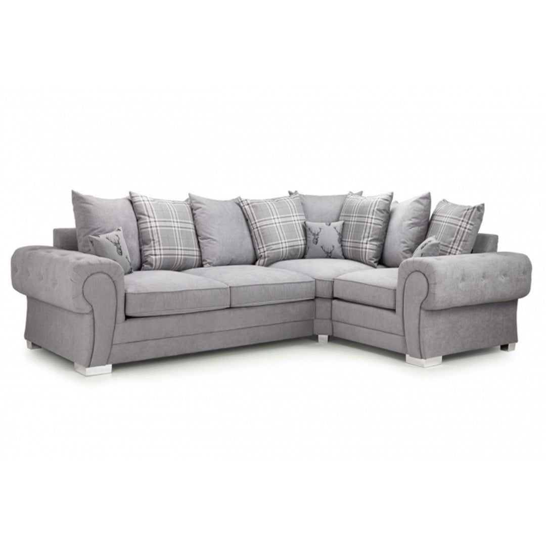 Verona 4 Seater Sofa Grey Right Facing