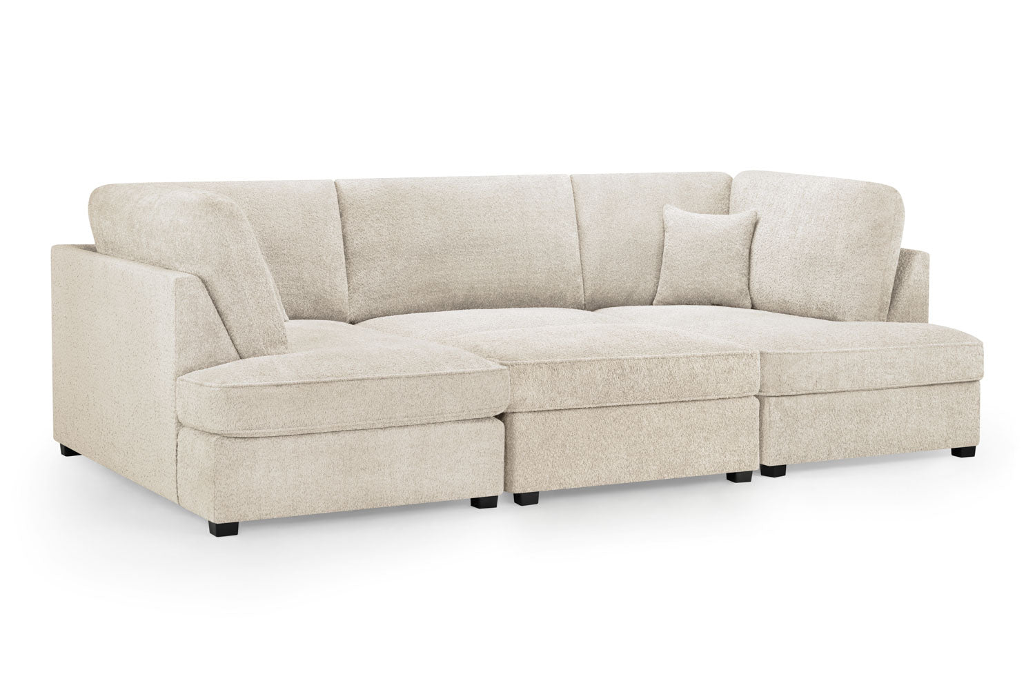 Carnaby Cinema Sofa Bed Beige in Teddy Fabric