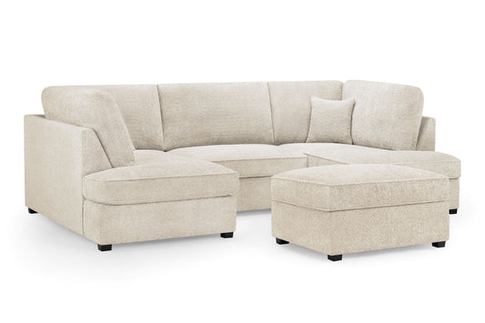 Carnaby Cinema Sofa Bed Beige in Teddy Fabric