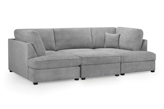 Carnaby Cinema Sofa Bed Grey in Teddy Fabric