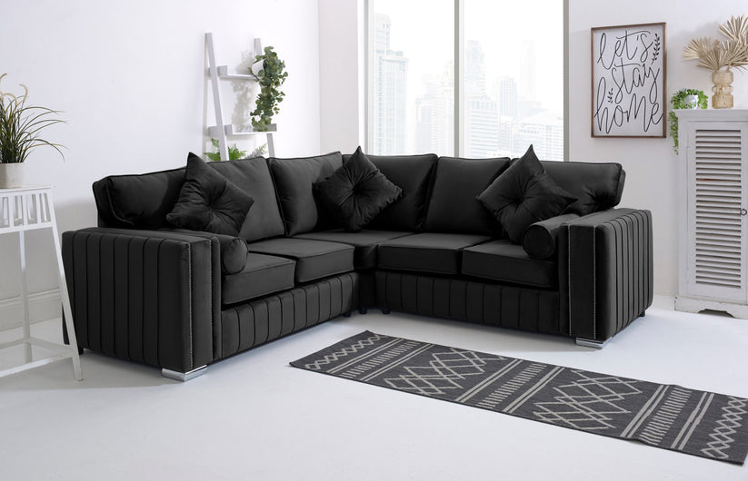 Layla Corner Sofa Black