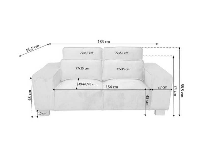 Sloane Luxury Large 3+2 Sofa Set