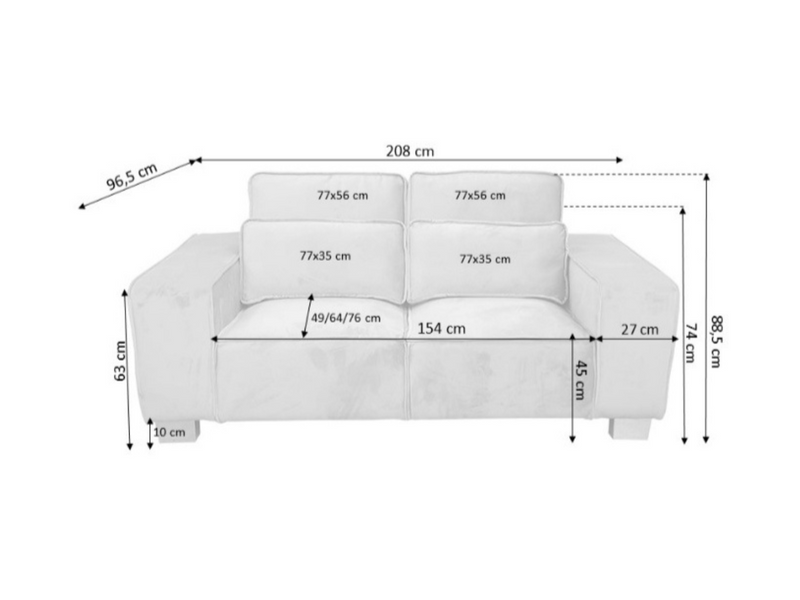 Sloane Luxury Large 3+2 Sofa Set