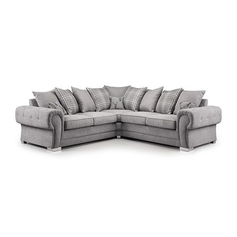 Verona Corner Sofa Grey Scatter Back