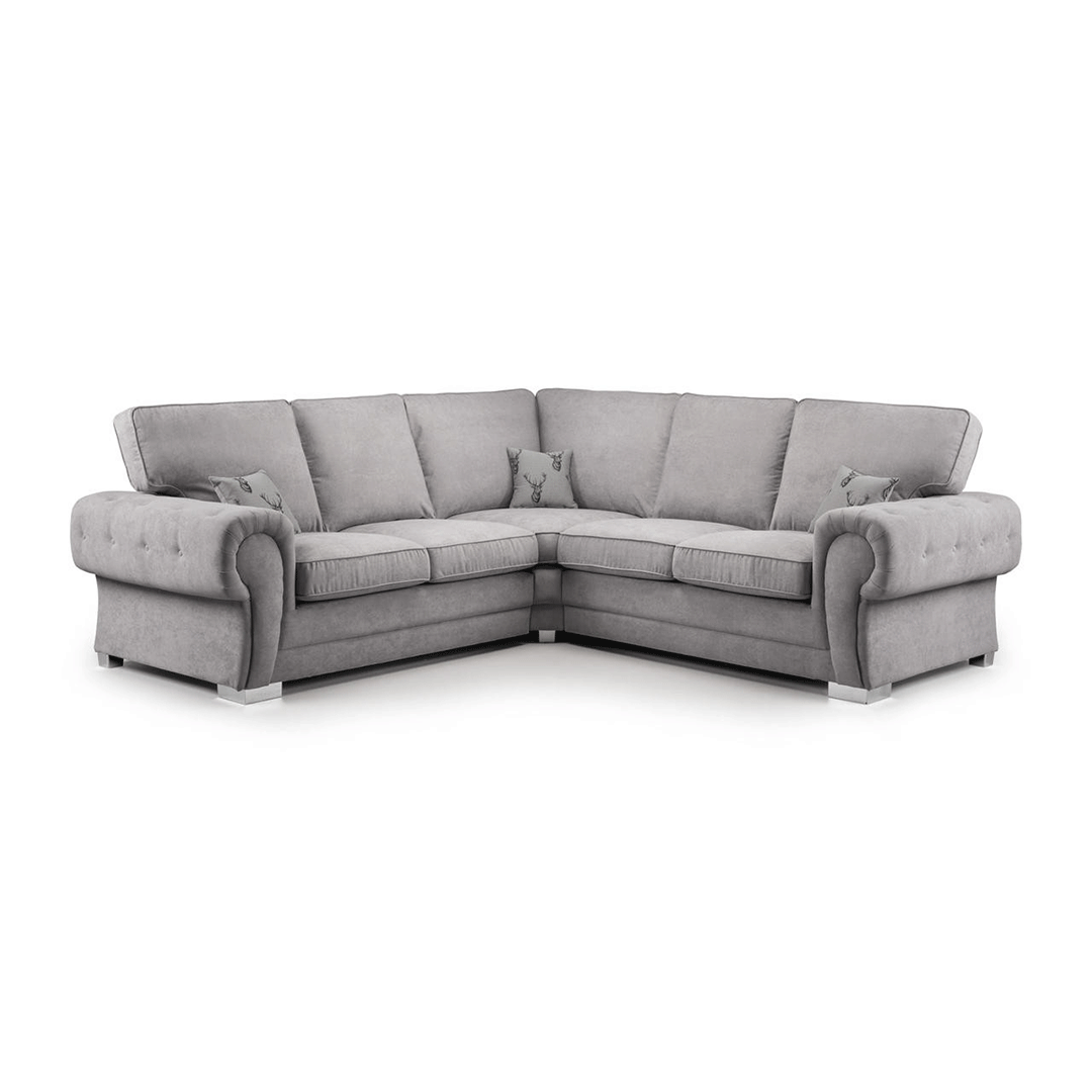 Verona Corner Sofa Grey High Back