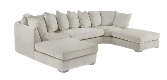 Bishop U Shape Corner Sofa Chenille Cream