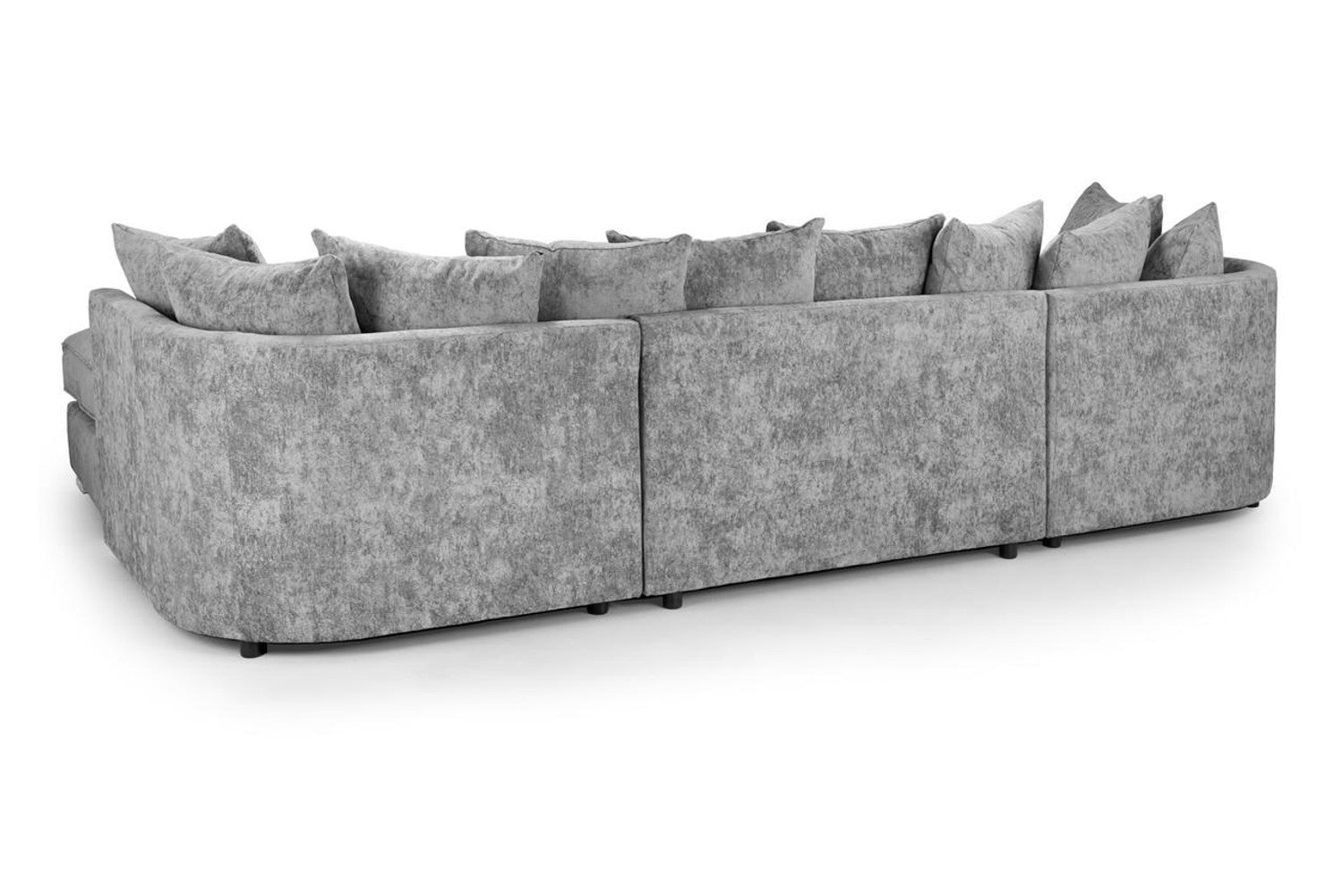 Bishop U Shape Corner Sofa Luxe Chenille Grey