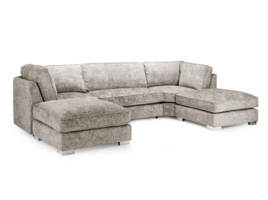 Bishop U Shape Corner Sofa Chenille Mink