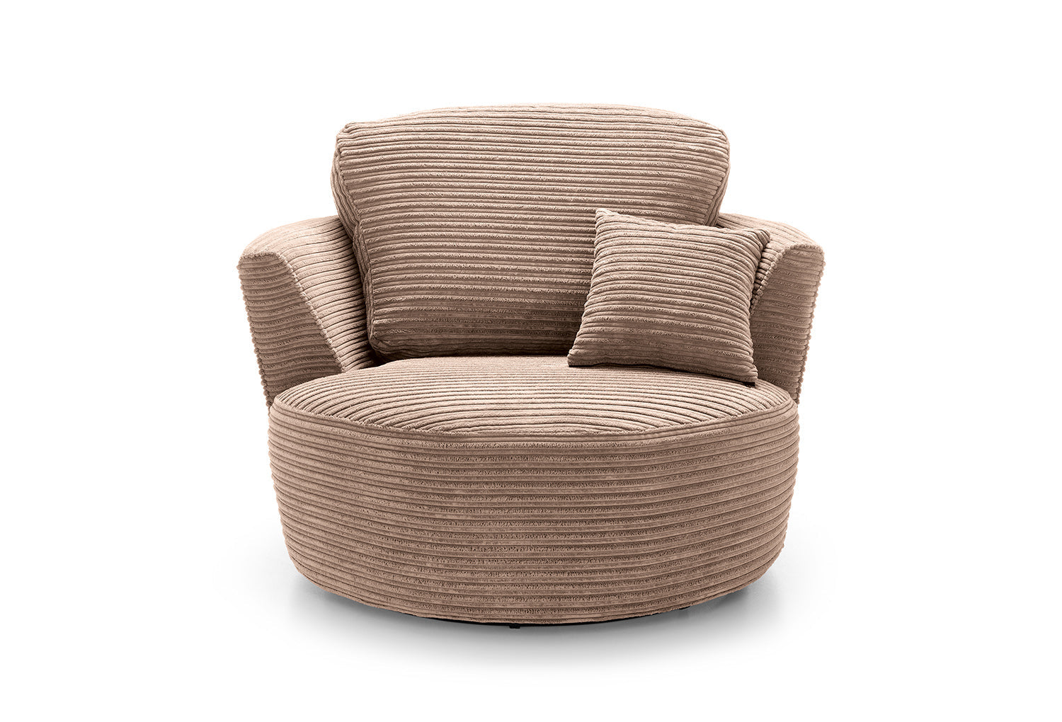 Jumbo Cord Swivel Chair Brown